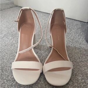 New Look Cream Ankle Strap Heels